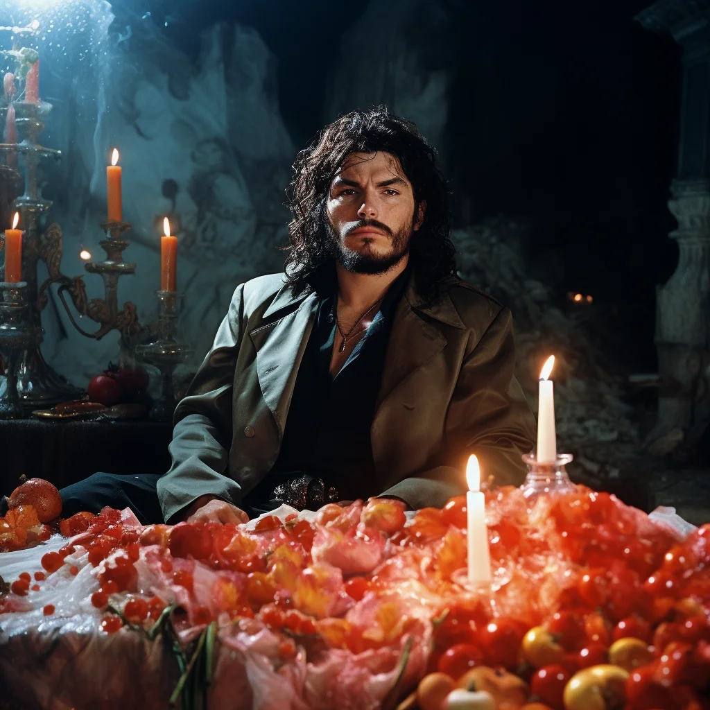Film still occult portrait of che guevara ceremony. M