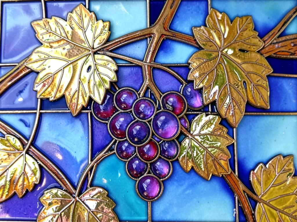 Cloisonne grape vine