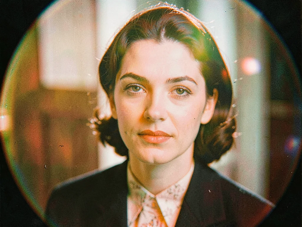 Portrait with vintage lens aberration