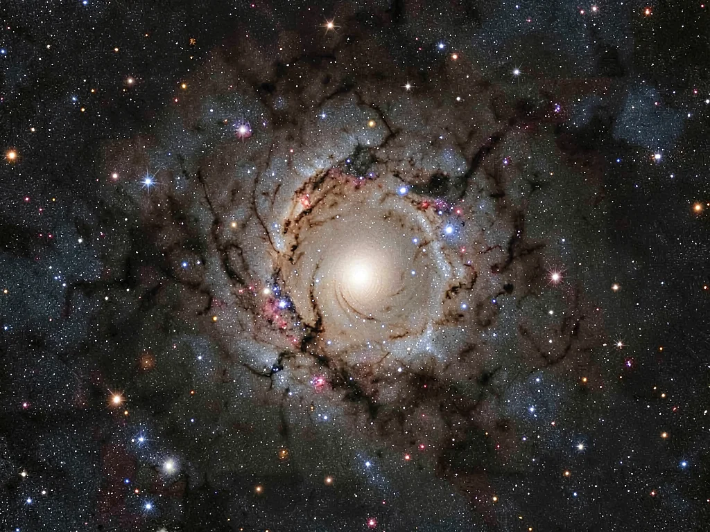 Galaxy core showing dense old star population