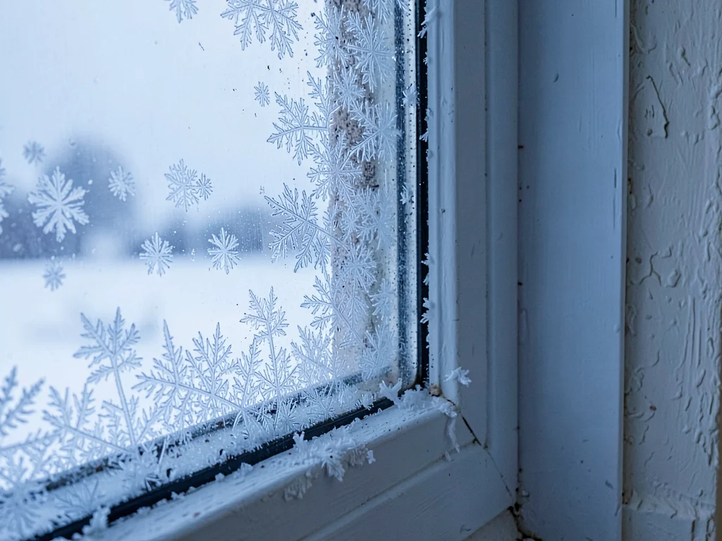 Frost at door jamb cold bridge