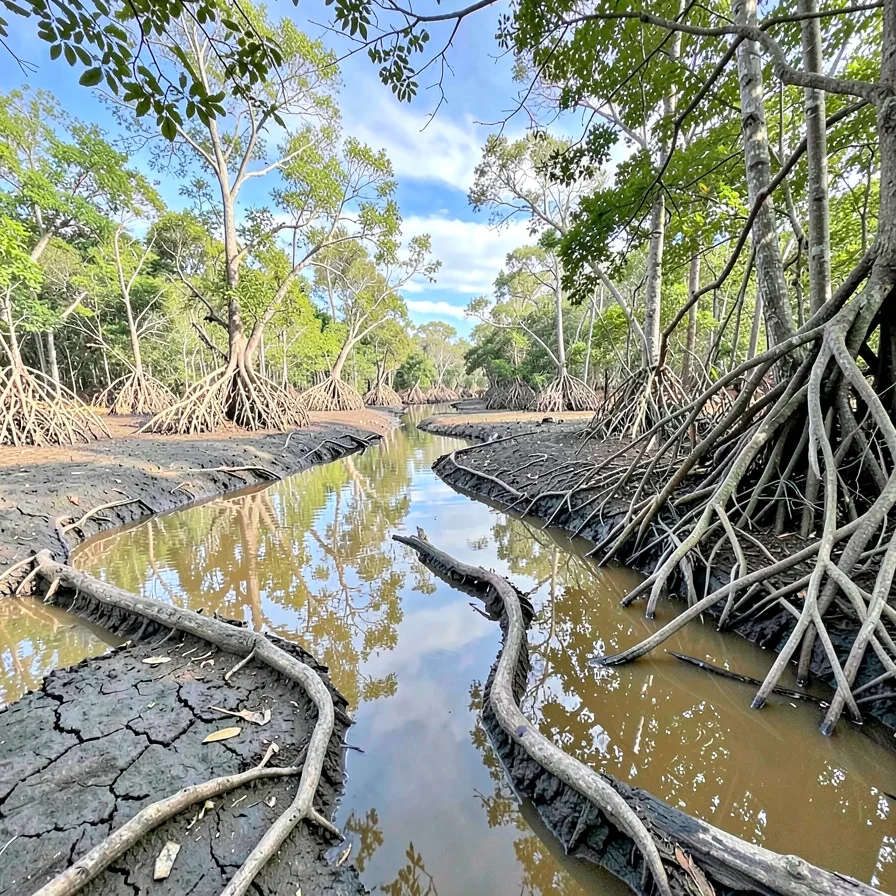 Mangrove Mudflat Drainage Pattern