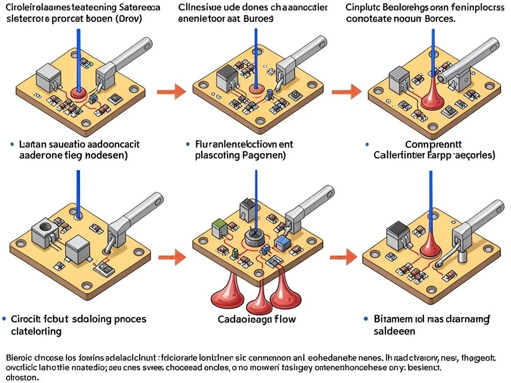 Soldering process diagram