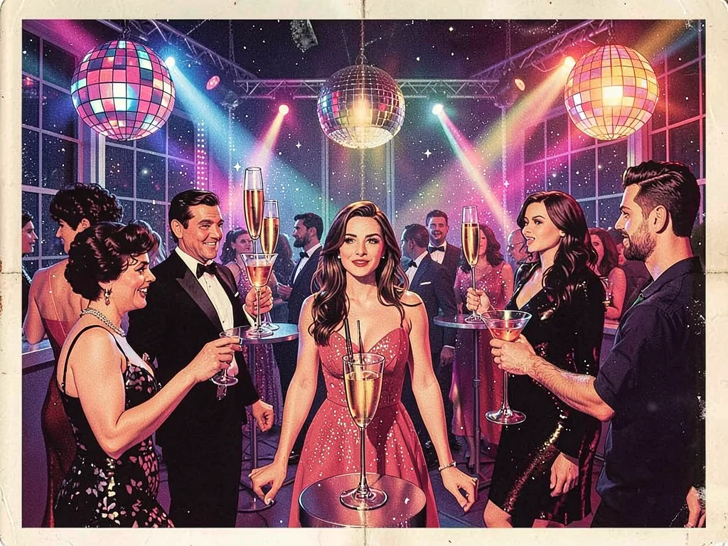 Disco seventies champagne party
