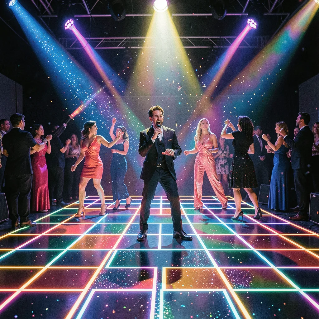 Disco seventies light up floor