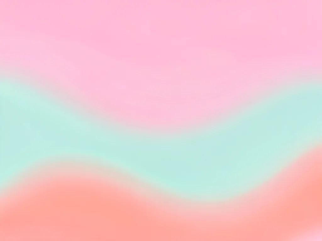 Rose-pink dissolving into mint with a quiet bloom of coral in the lower third, d