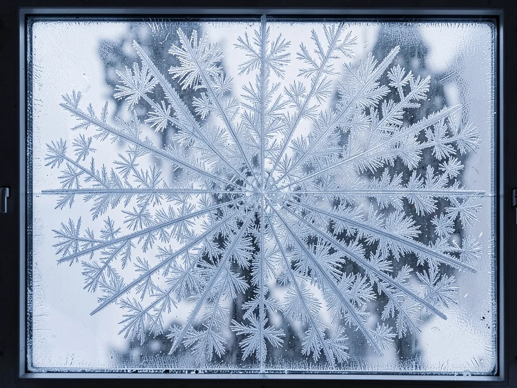 Radiating frost from cold center