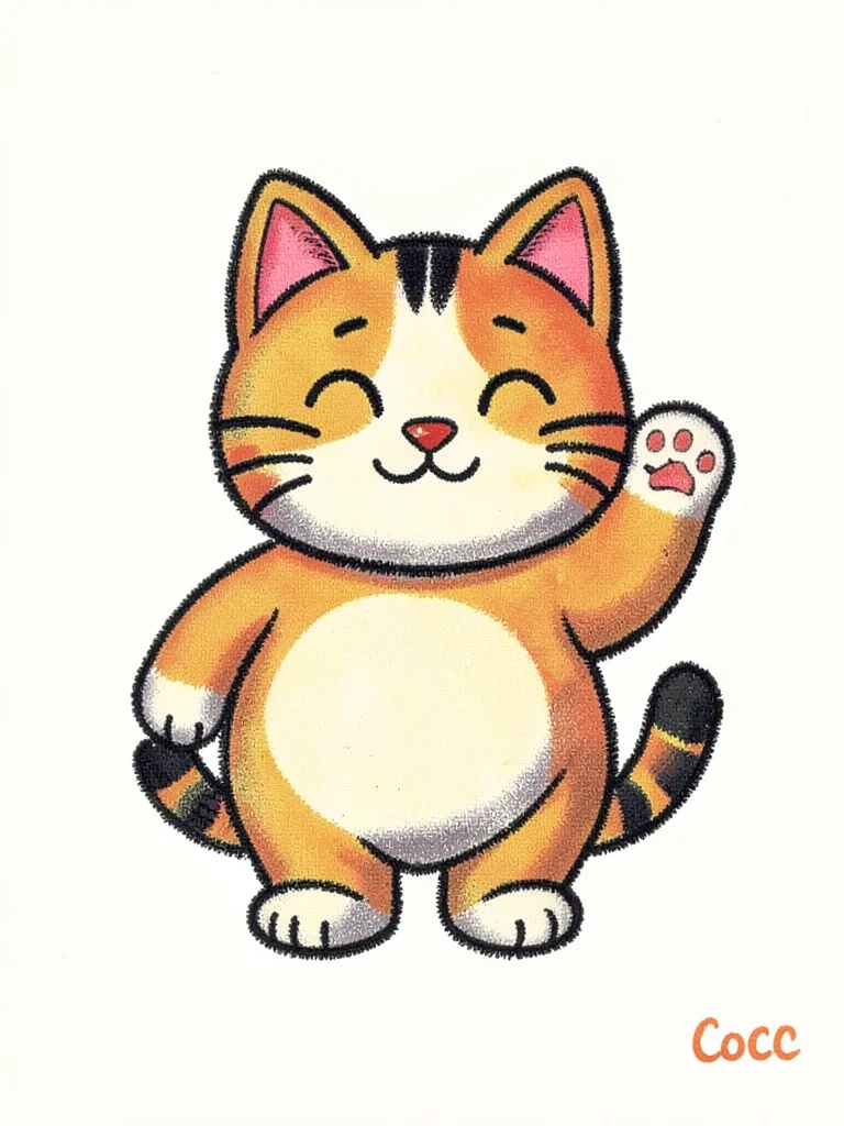 Lucky cat waving