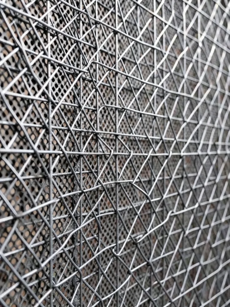 Woven wire leaf sculpture in autumn shape, delicate veins, wall mount
