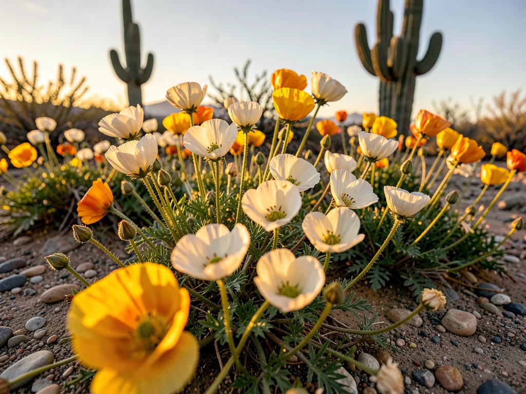 Evening Primrose Opening at Golden Hour