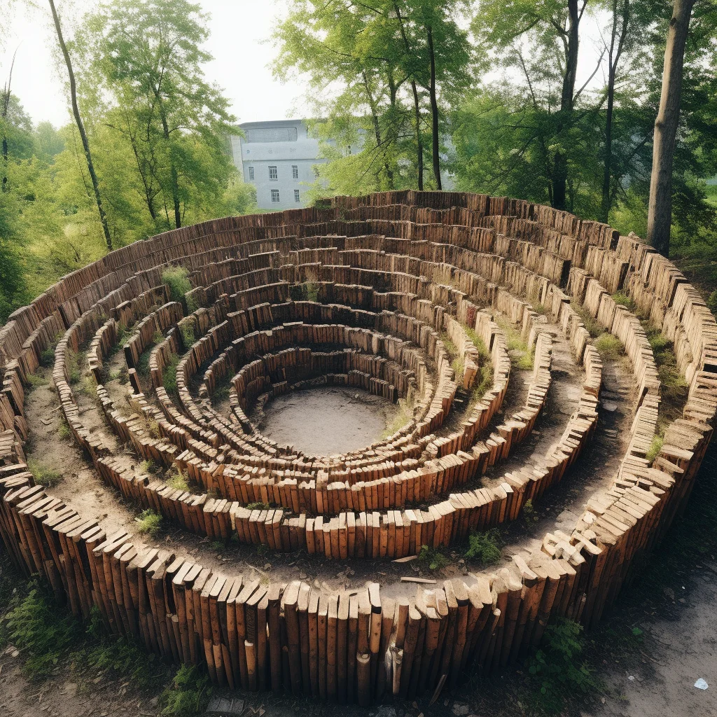 Land Art Photo by Andy Goldsworthy A spiral made from