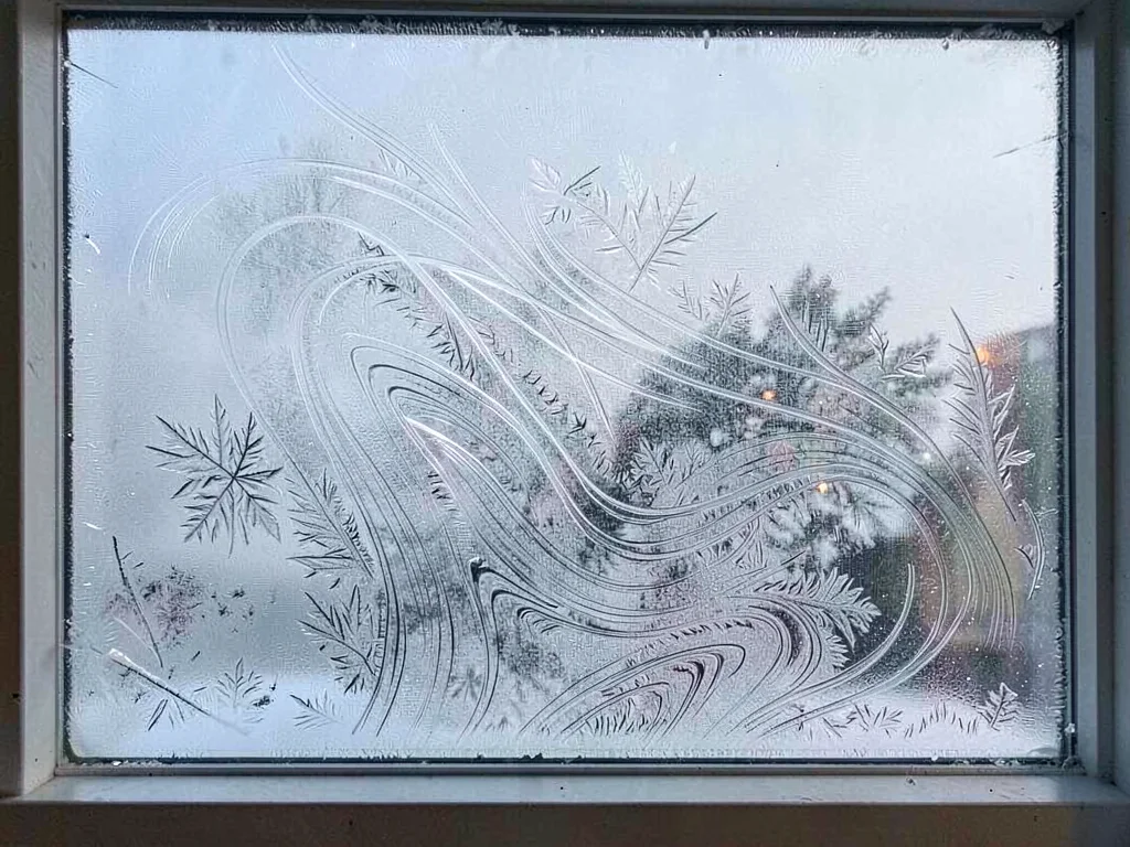 Frost showing air movement patterns