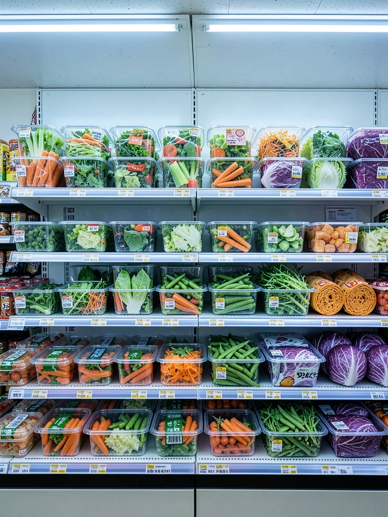 Pre-Made Salad Shelf Clear Containers