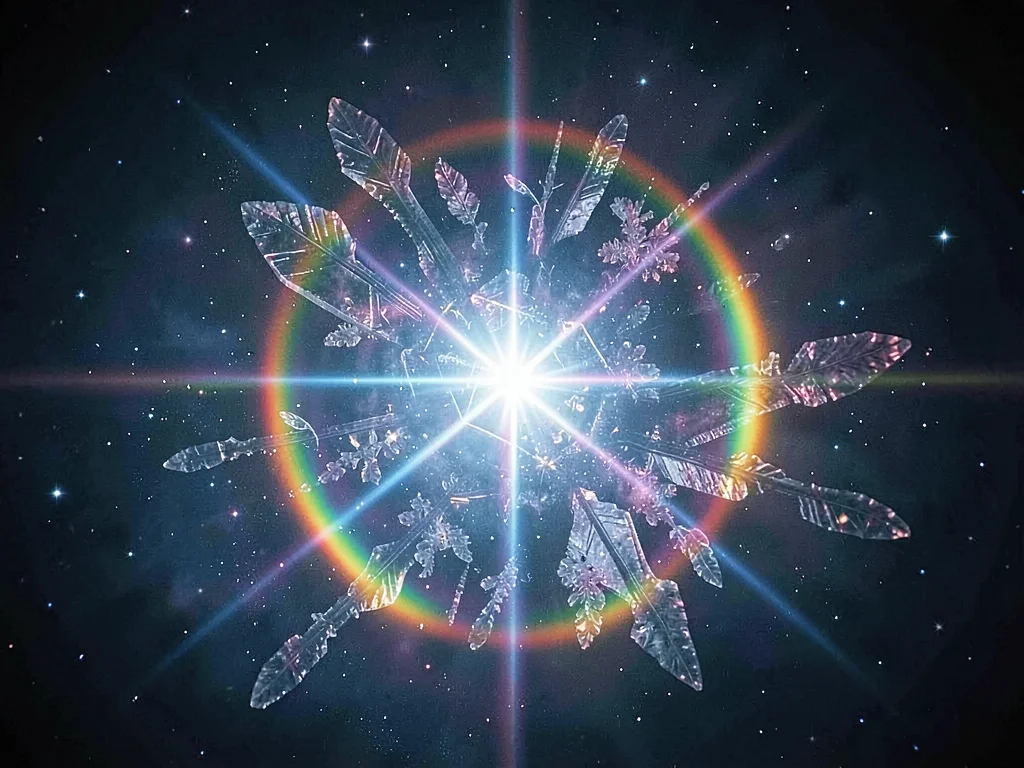 Parhelion detail showing color separation
