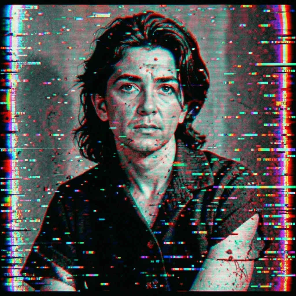 Image with channel data shifted, red channel delayed by 50 pixels creating color