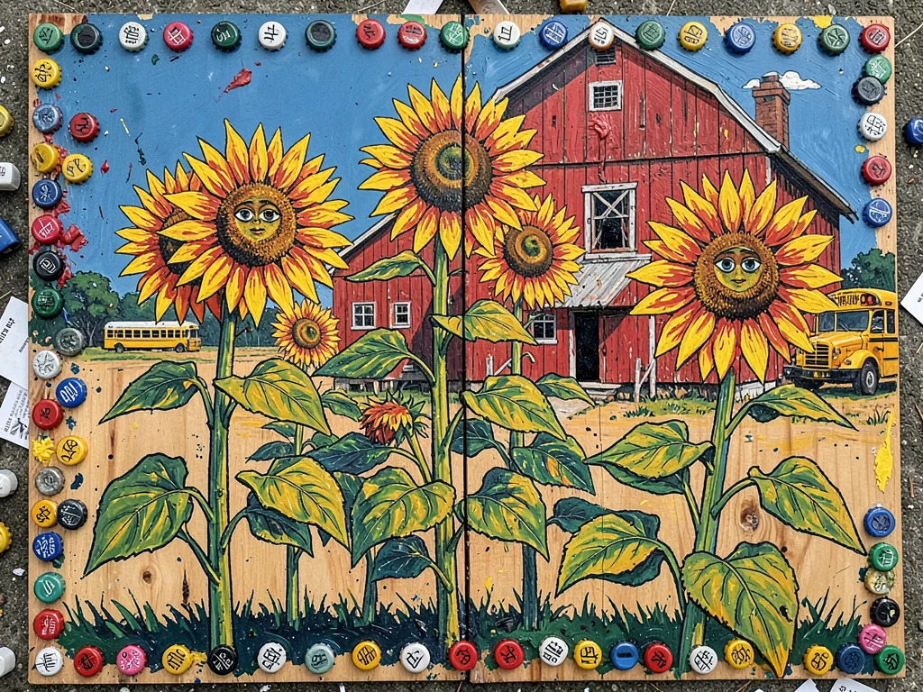 Giant Sunflower Yard Panel