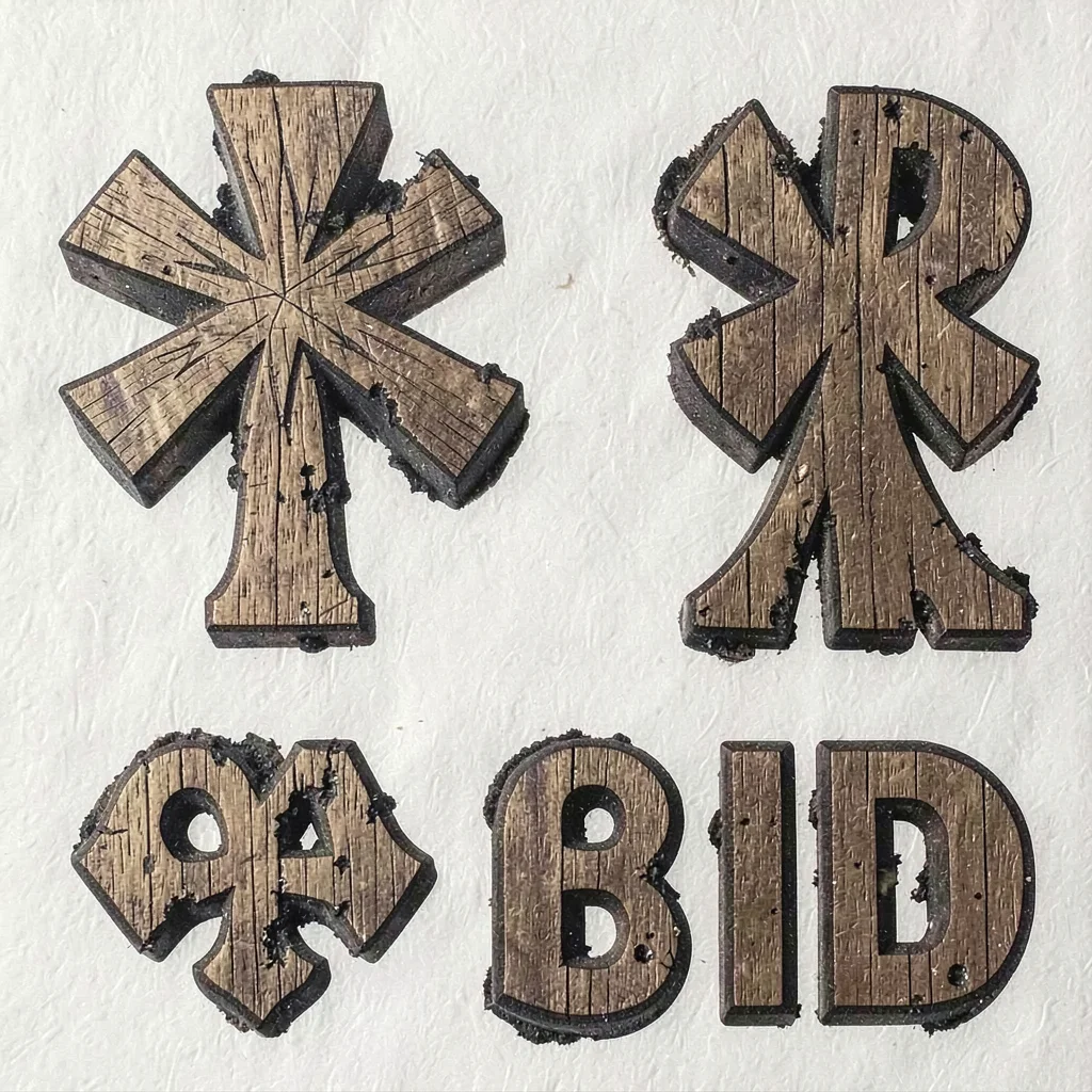 Asterisk and ornaments