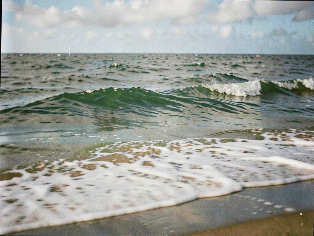 Coastal blur removing wave texture