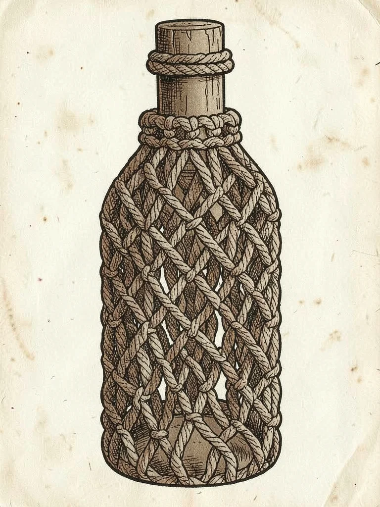 Macrame bottle cover