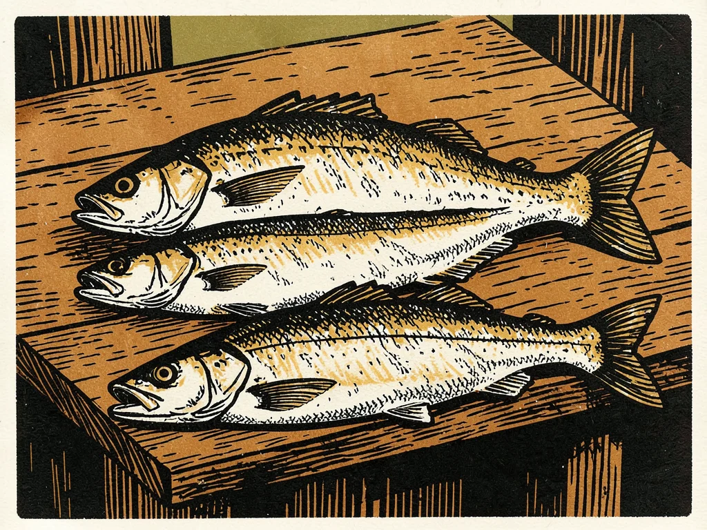 Fresh fish still life