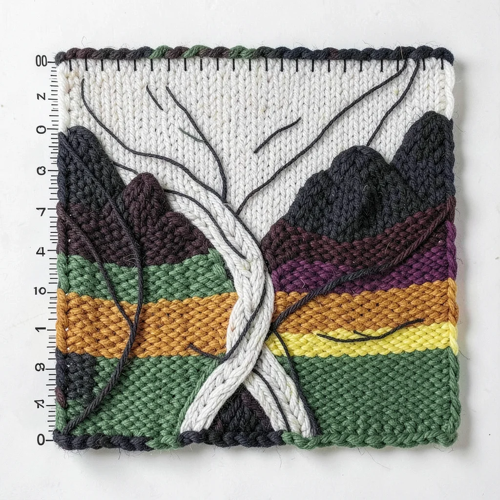 Knitted Scale Bar — Legend Border Detail