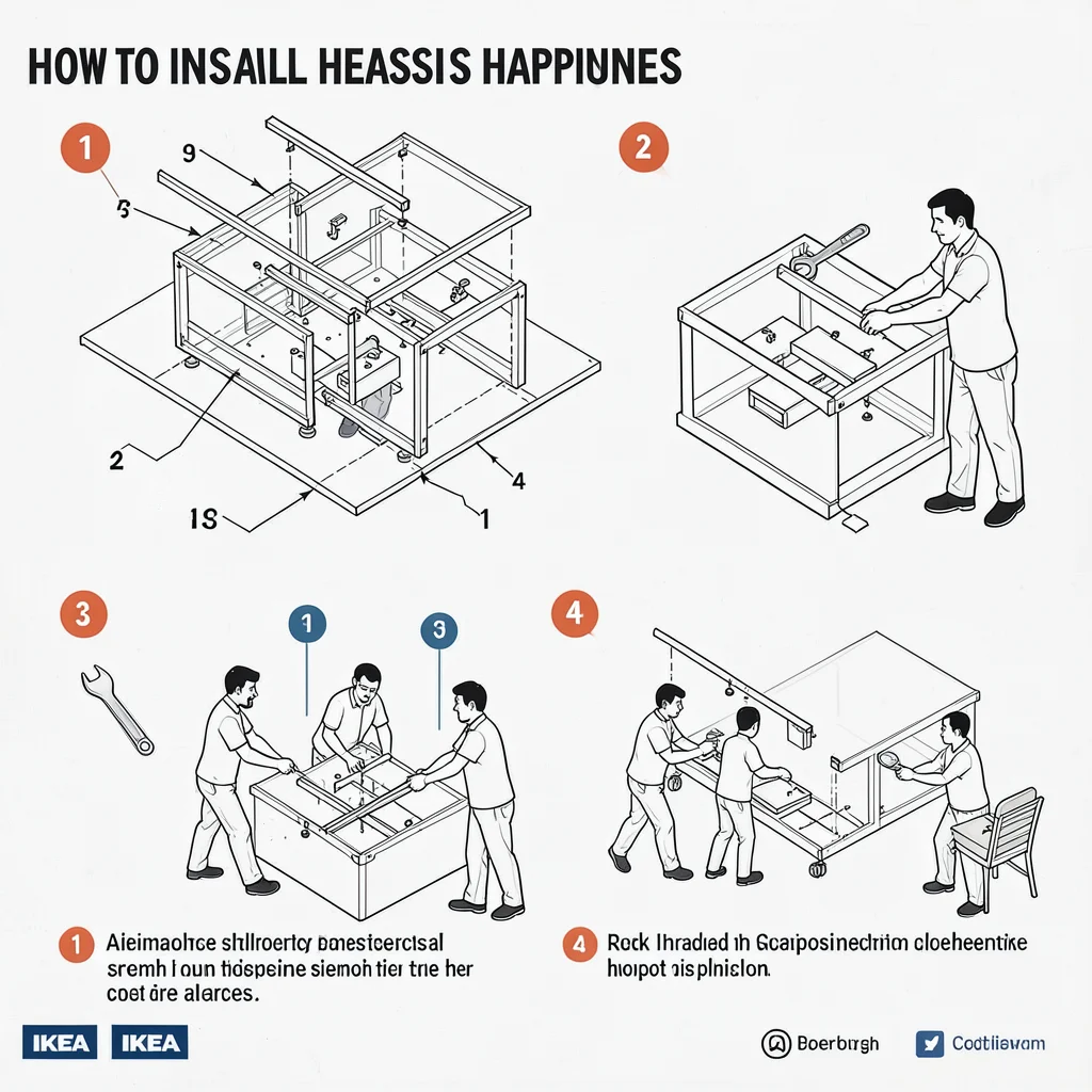 How to install happiness shown as IKEA diagram with Allen wrench included