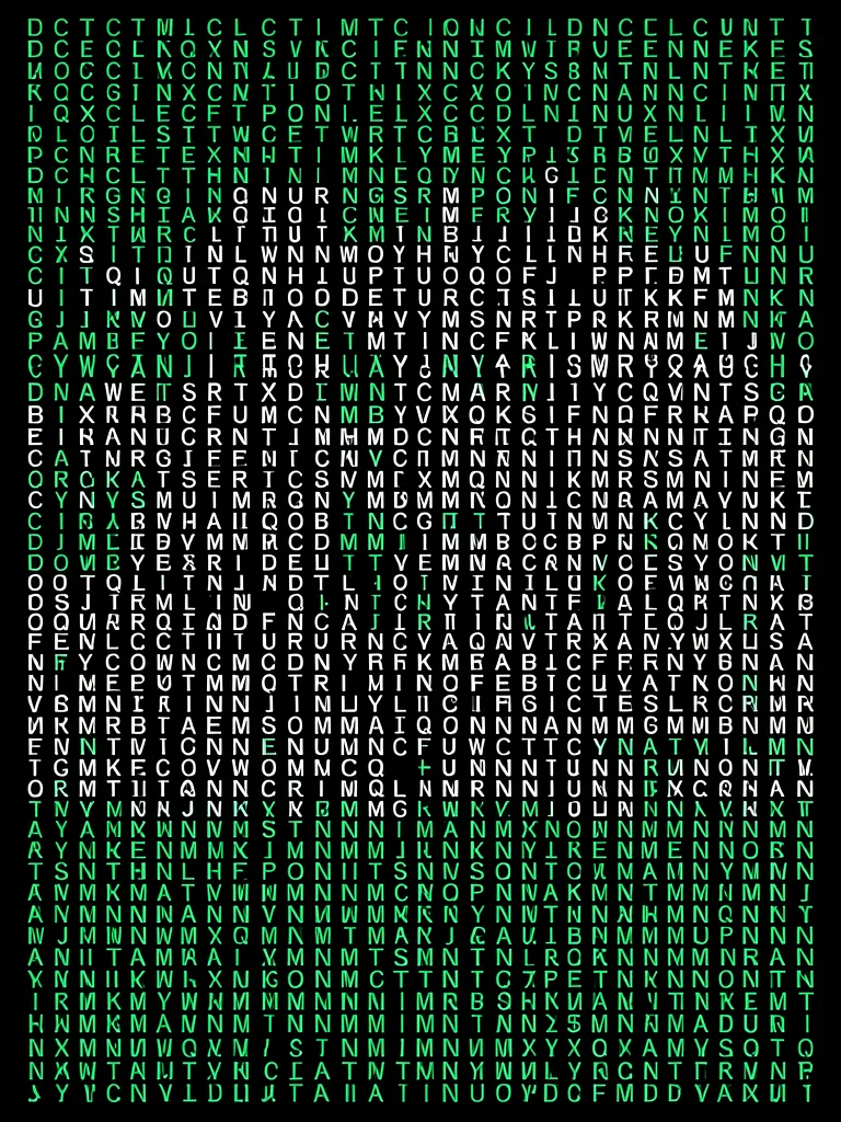 A lion's mane close-up in white monospace characters on black, individual hairs 