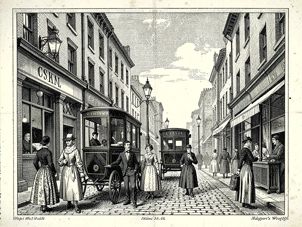 Victorian London street scene