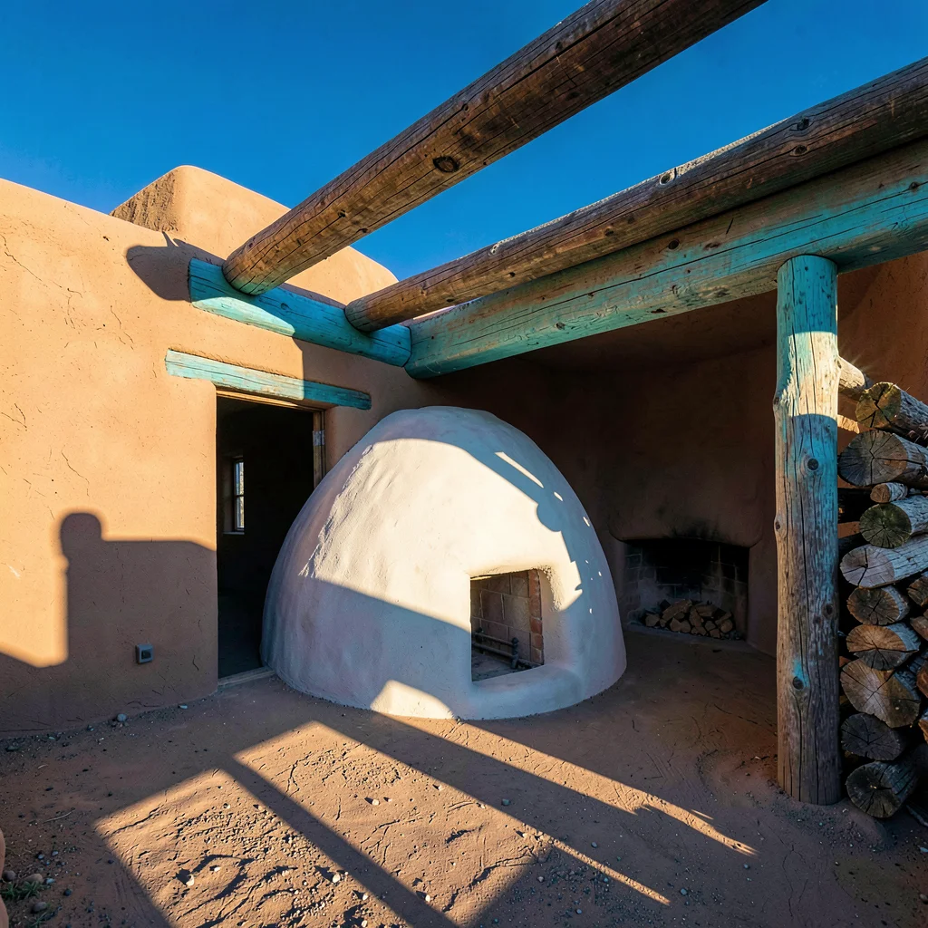 Kiva Fireplace in Portal Corner