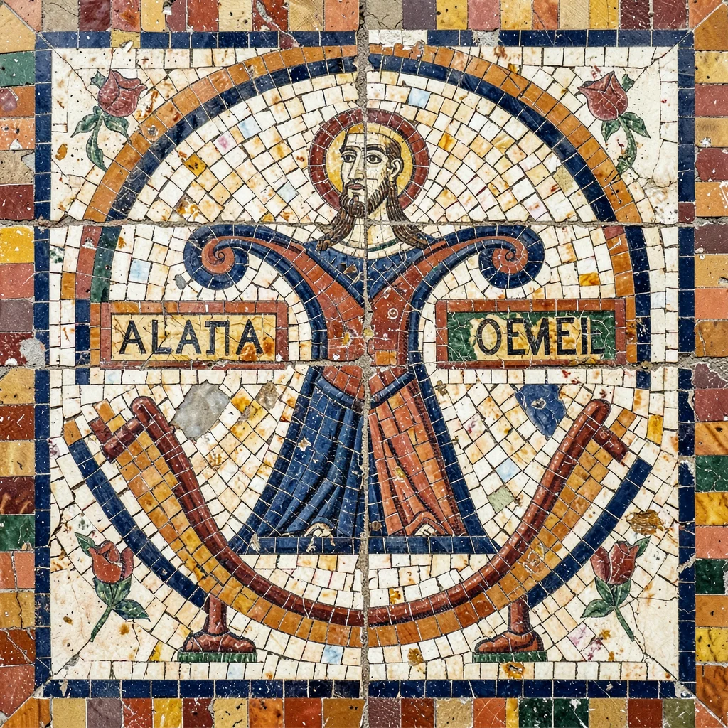 Chi-rho Christian mosaic