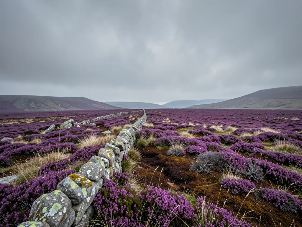 Stone Wall Leading Across the Moor