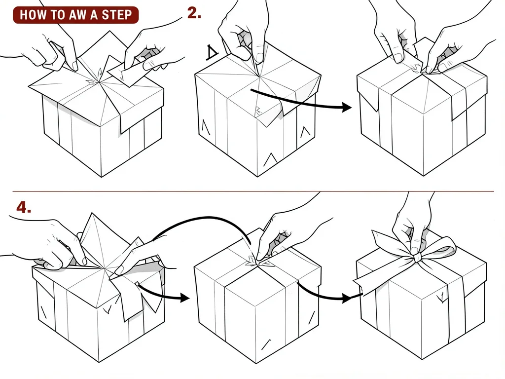 Gift wrapping process diagram