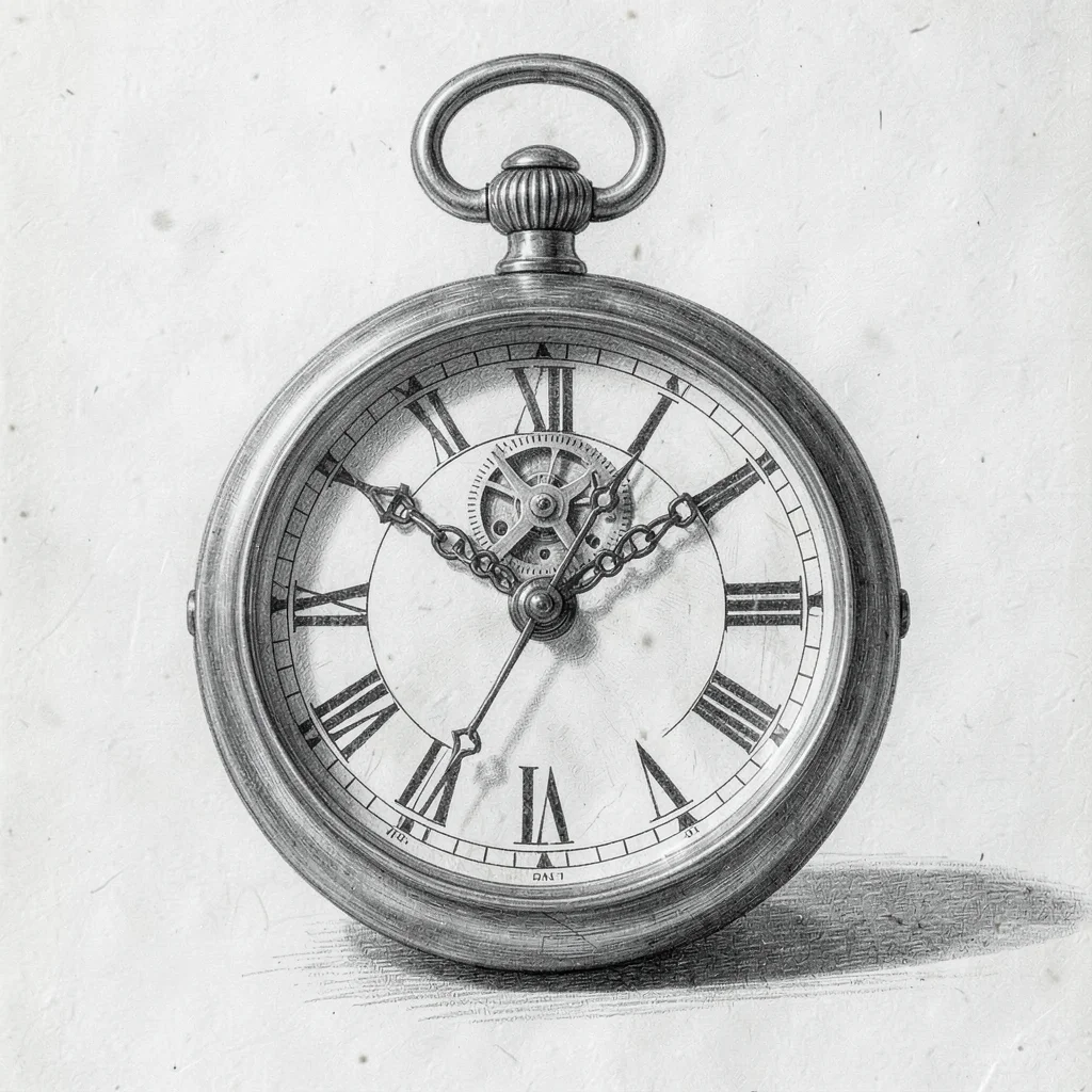 Vintage pocket watch face
