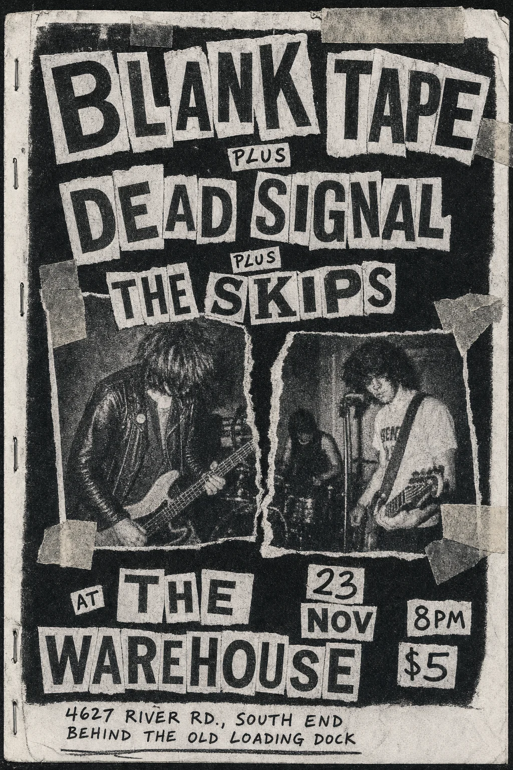 BLANK TAPE gig flyer