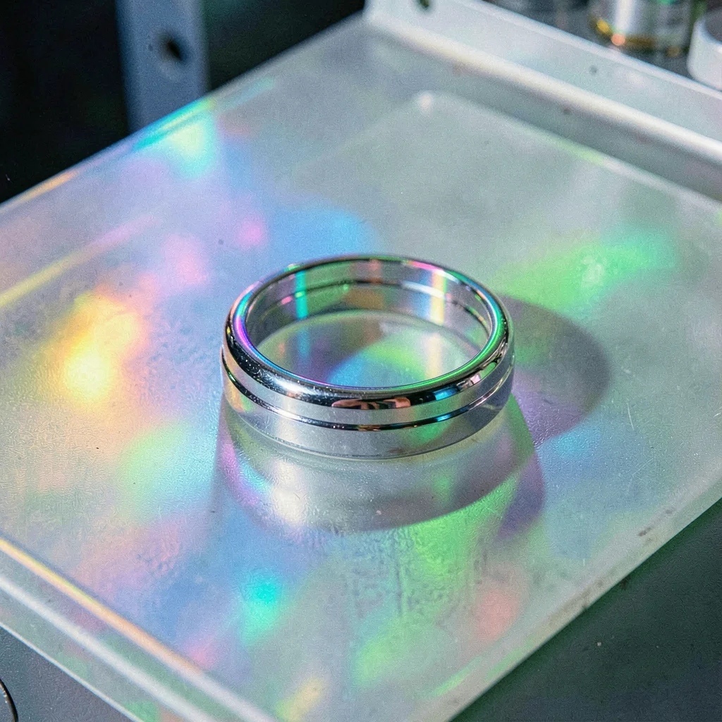 Y2K chrome ring reflection