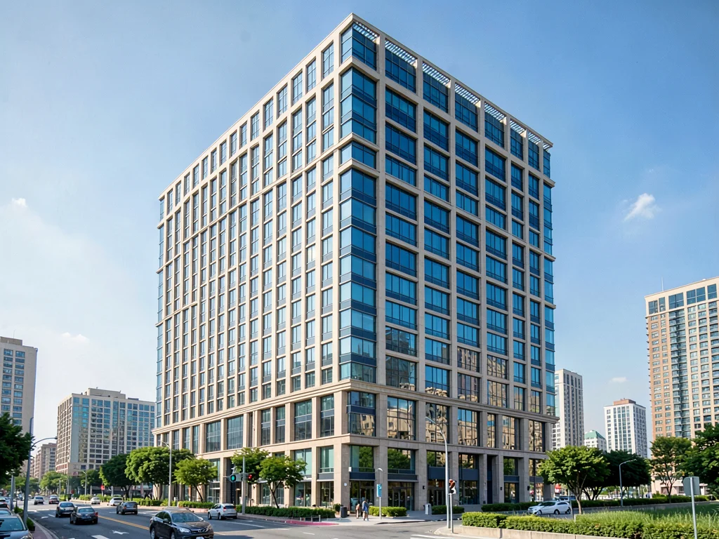 Office tower regular grid perfect