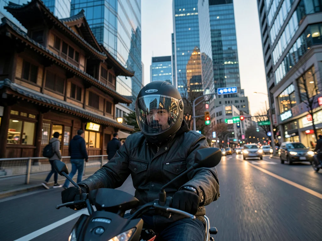 Delivery rider in Gangnam