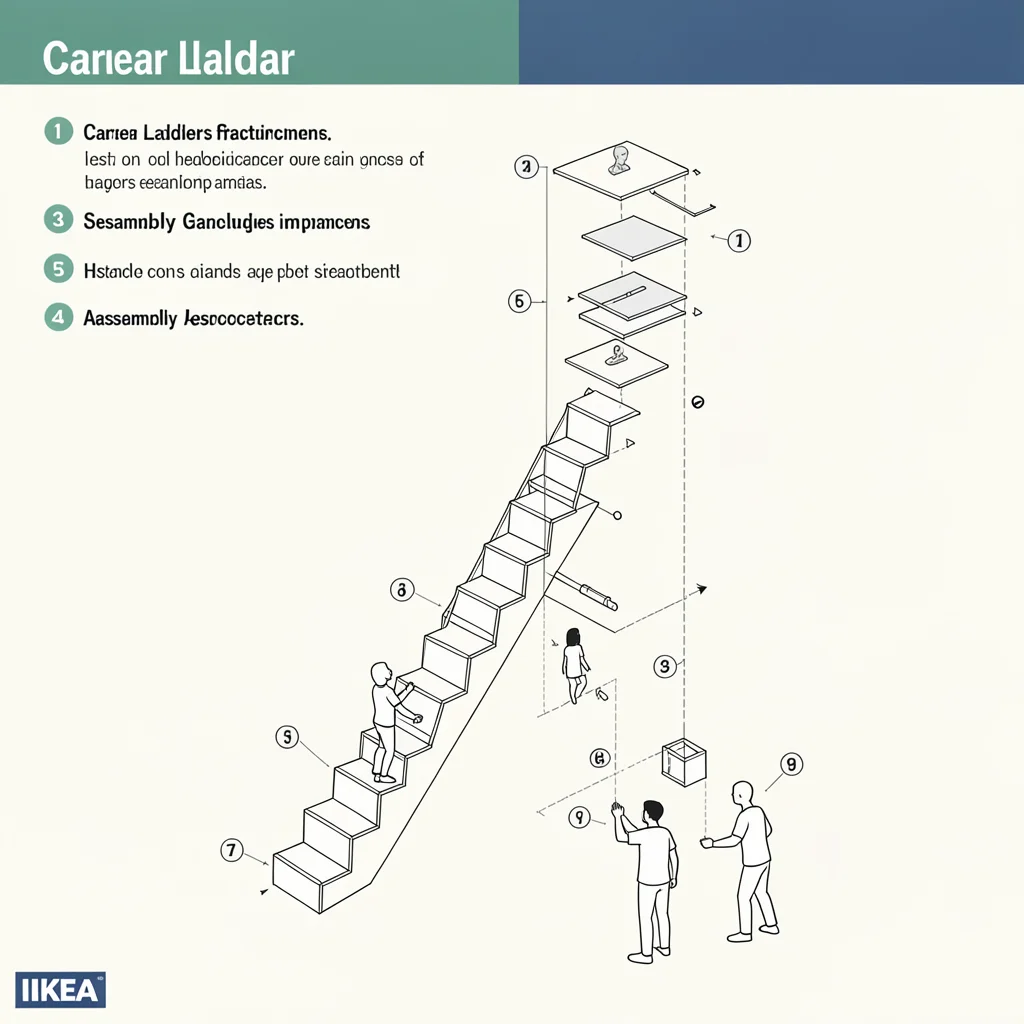 Career ladder as assembly diagram with vertical components
