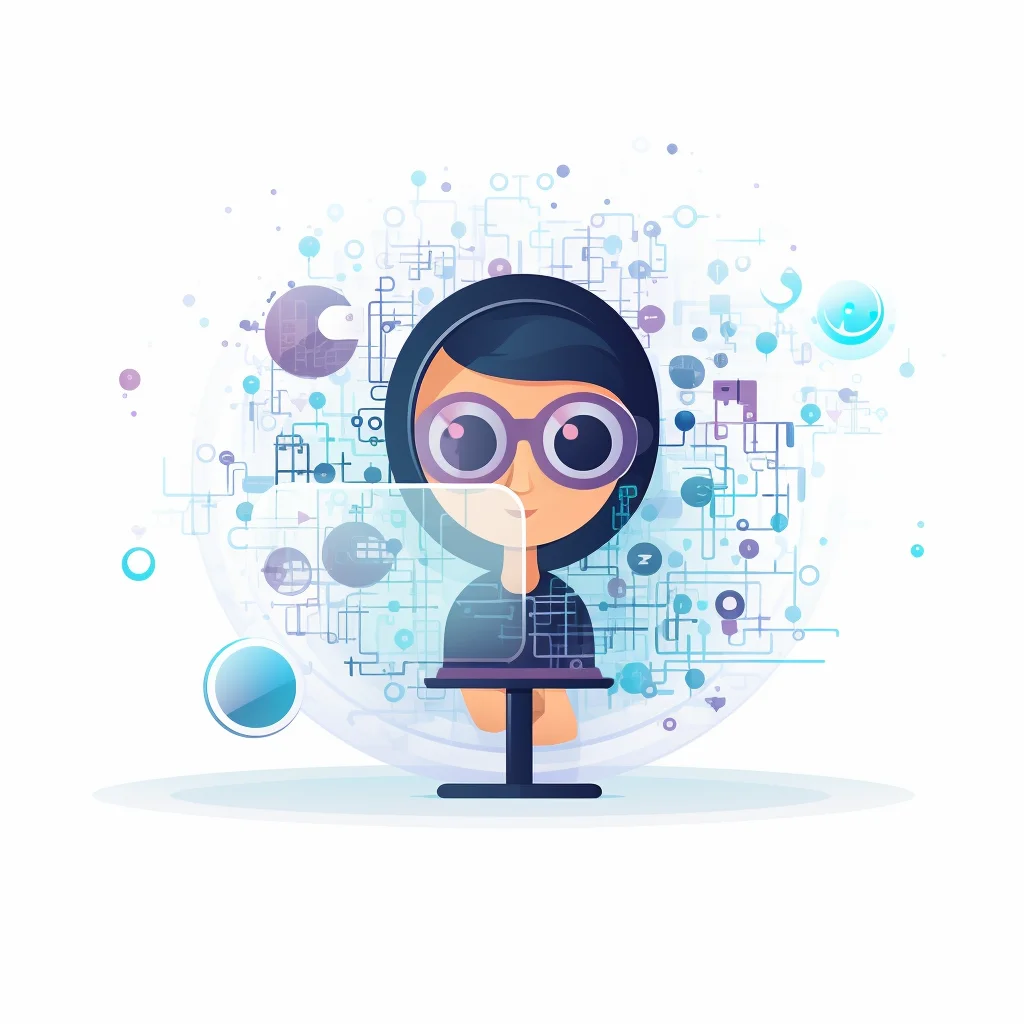 AI Chatbot Search Engine Subject Pixelated chat bubbl