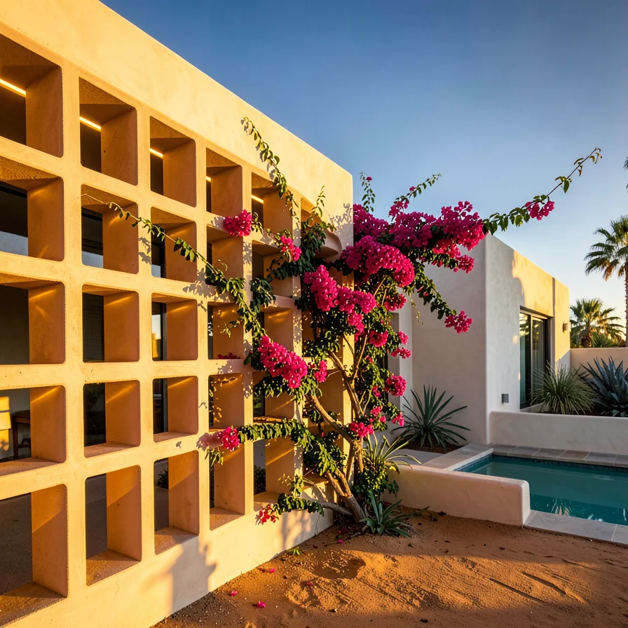 Breeze-Block Wall Detail