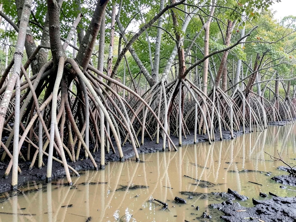 Field of Pencil Breathing Roots
