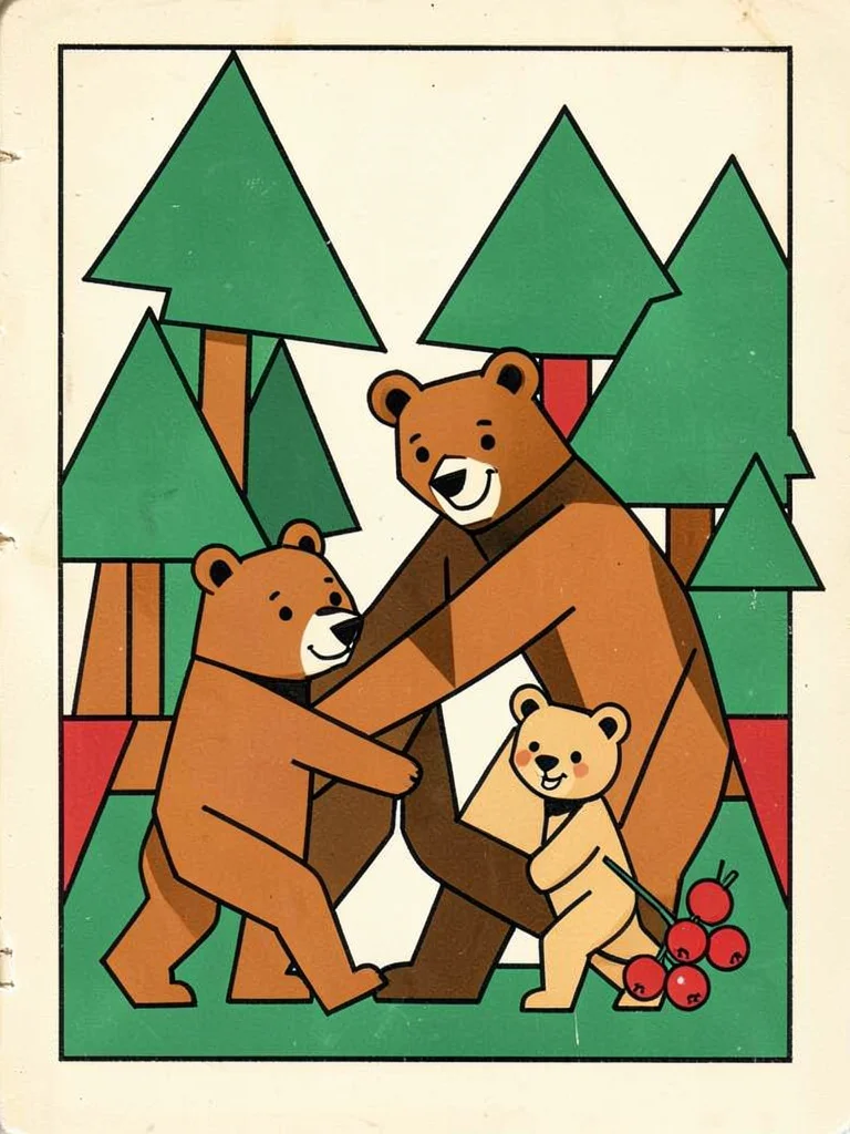 Bear Family in the Geometric Forest