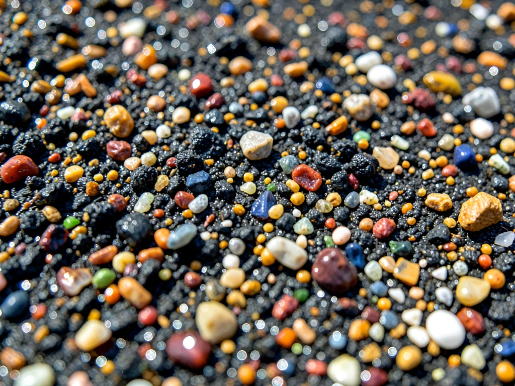 Wet sand showing every grain as distinct