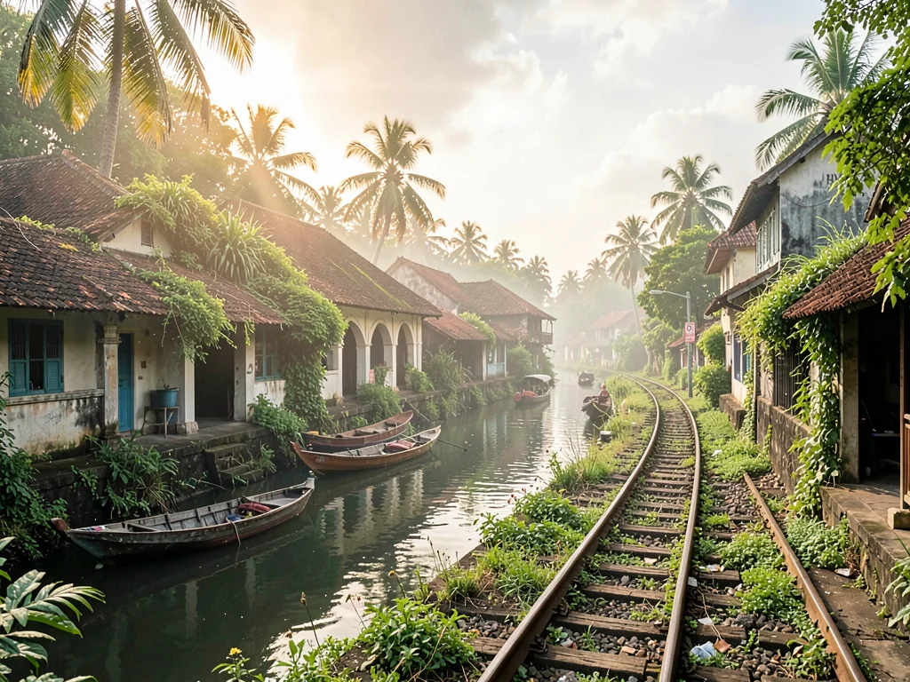 Dutch canal colonial warehouses