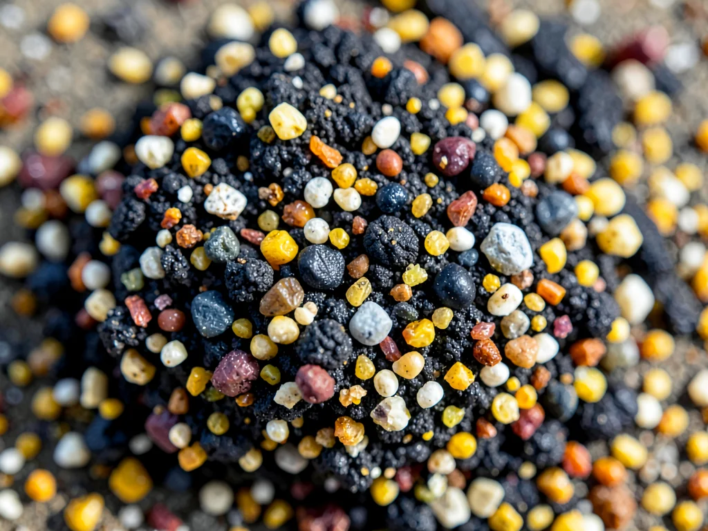 Beach sand at 10x showing hidden world