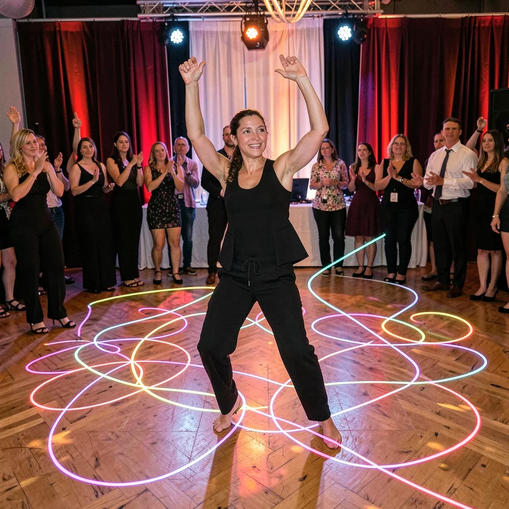 Dance floor movement traces
