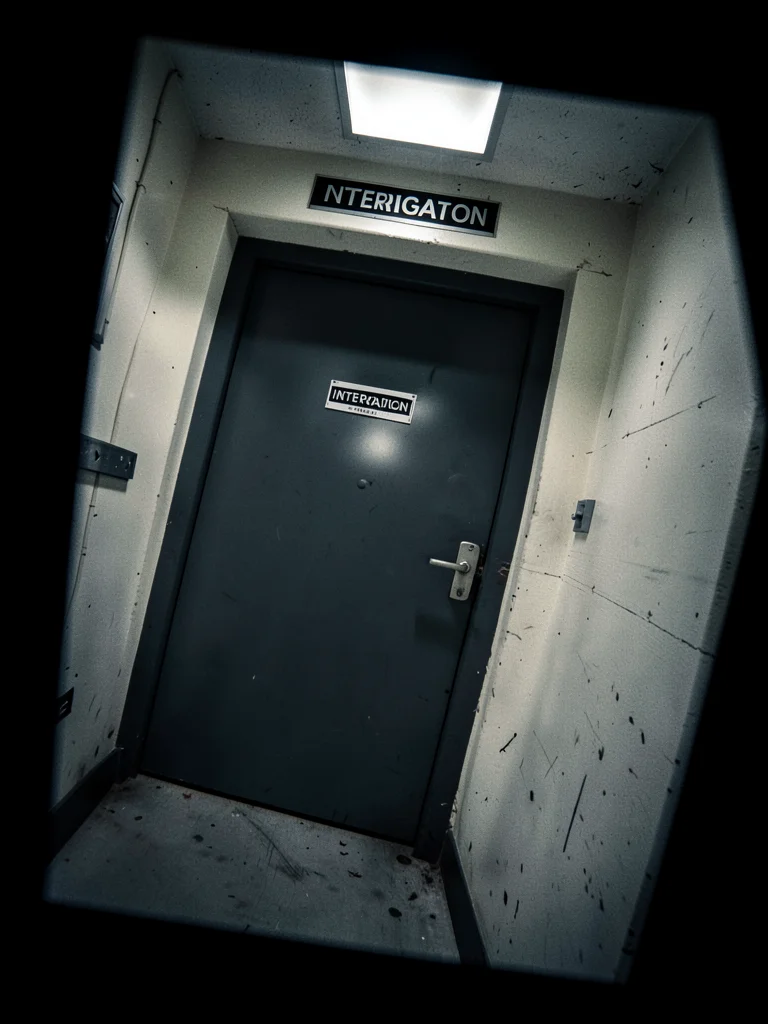 Interrogation room door