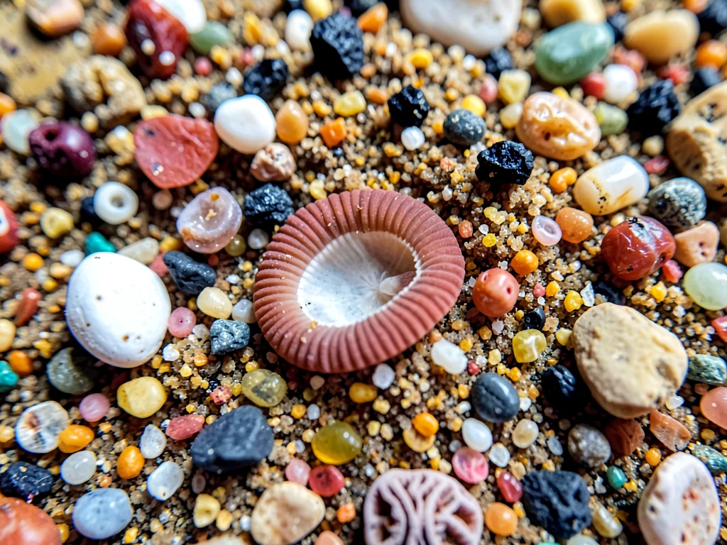 Coral sand showing foraminifera shell structure