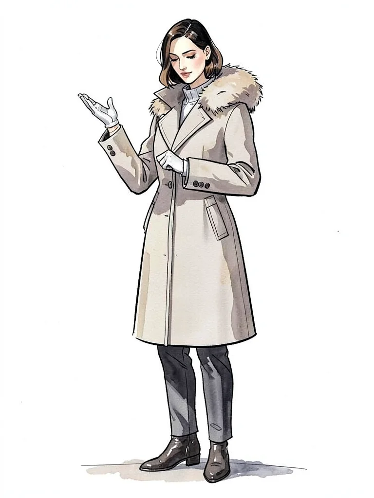 Figure removing glove winter coat