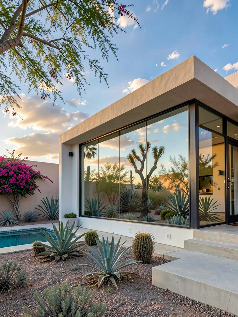 Pavilion Reflecting Desert Garden